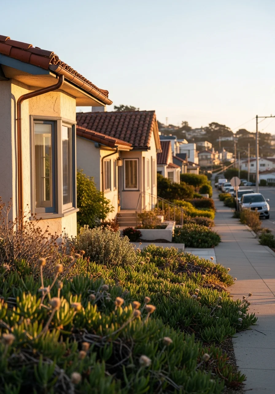 A Monterey residential property featuring coastal architecture with ocean views and native landscaping.