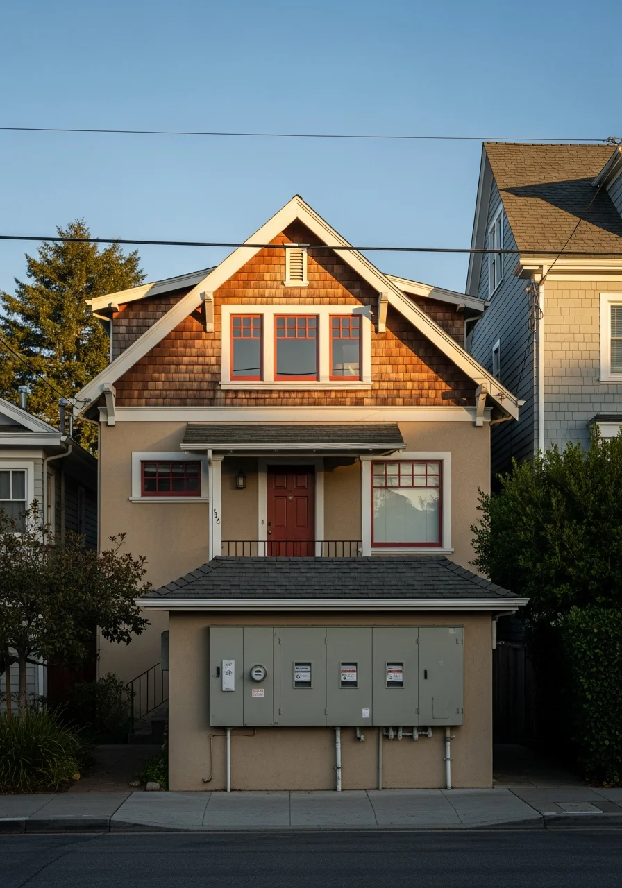 A Pacific Grove residential property featuring historic architecture and mature coastal landscaping.